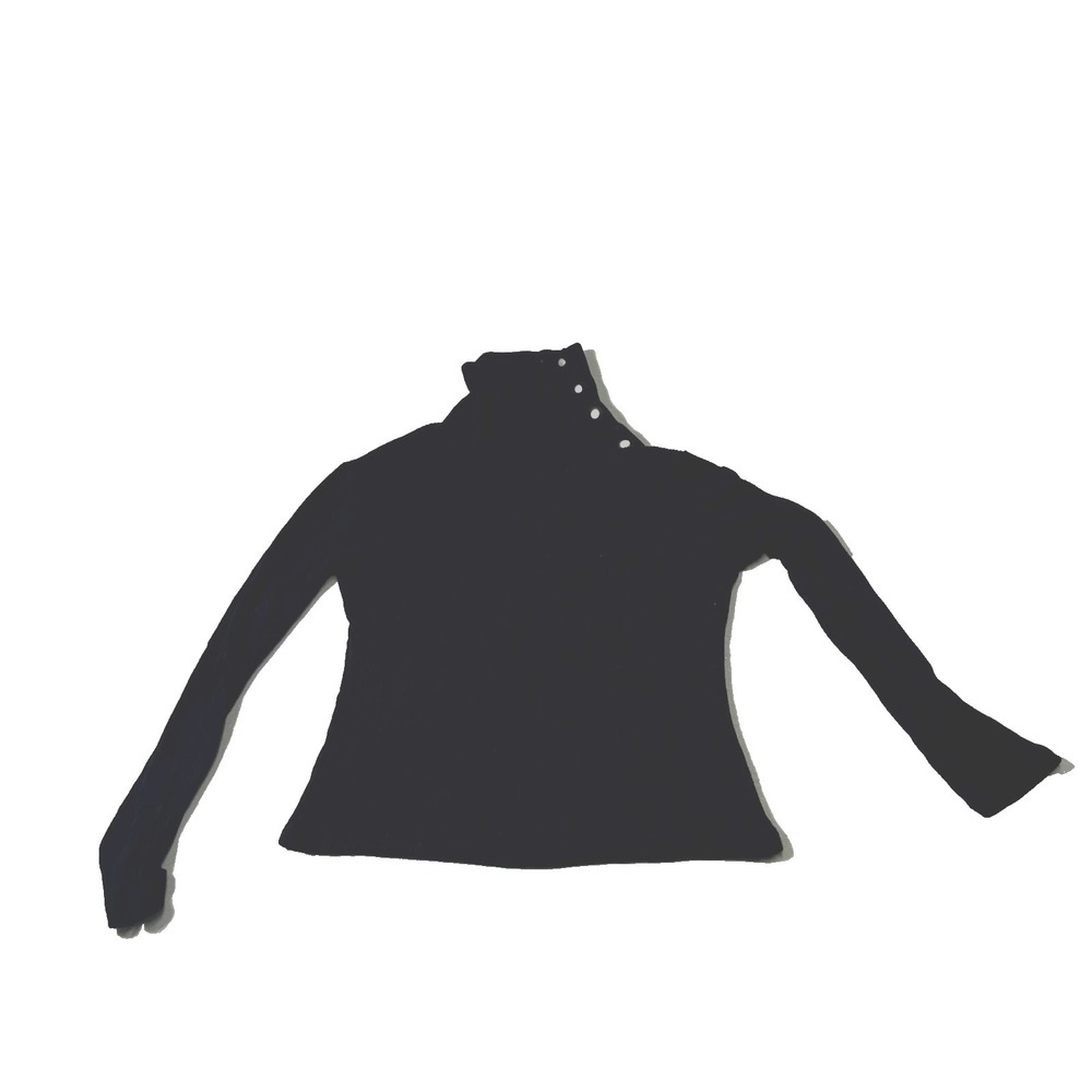 Dolan Left Coast Collection Sweater Womens Small Black Tight Knit Ribbed Winter